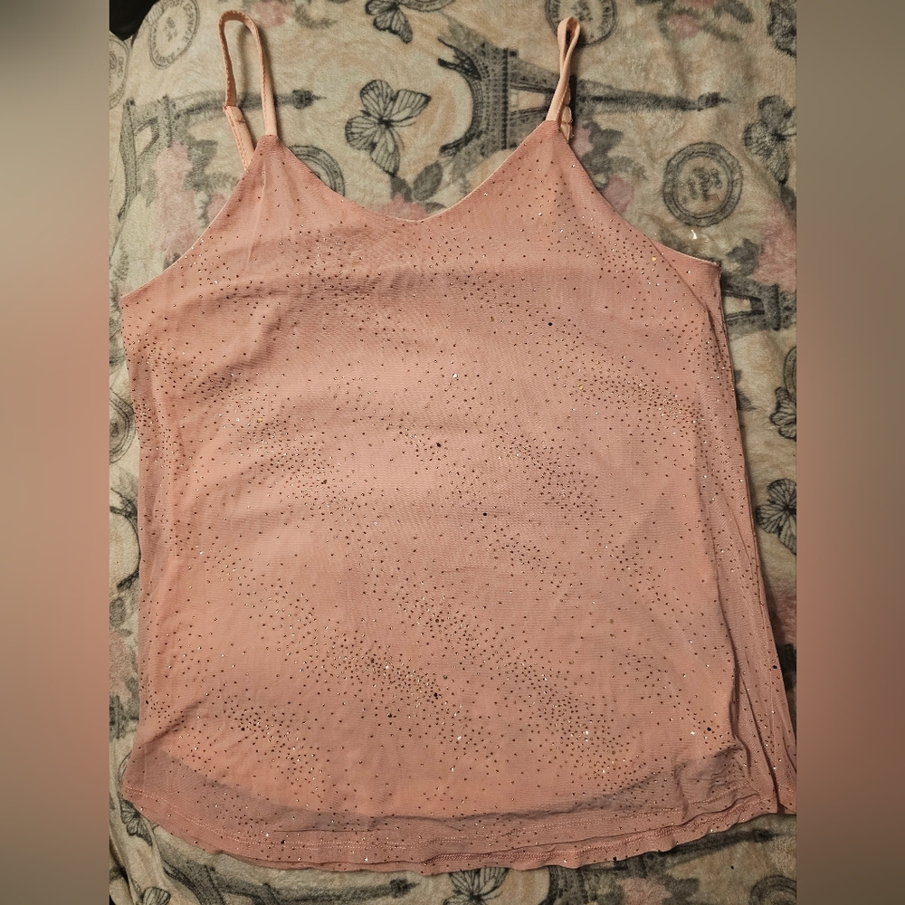 sparkly pink blouse
